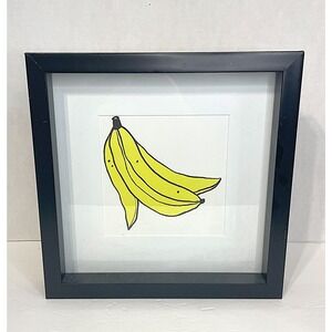 Target Banana Pop Art Framed Wall Decor Black Shadow Box 12x12 074 01 0443
